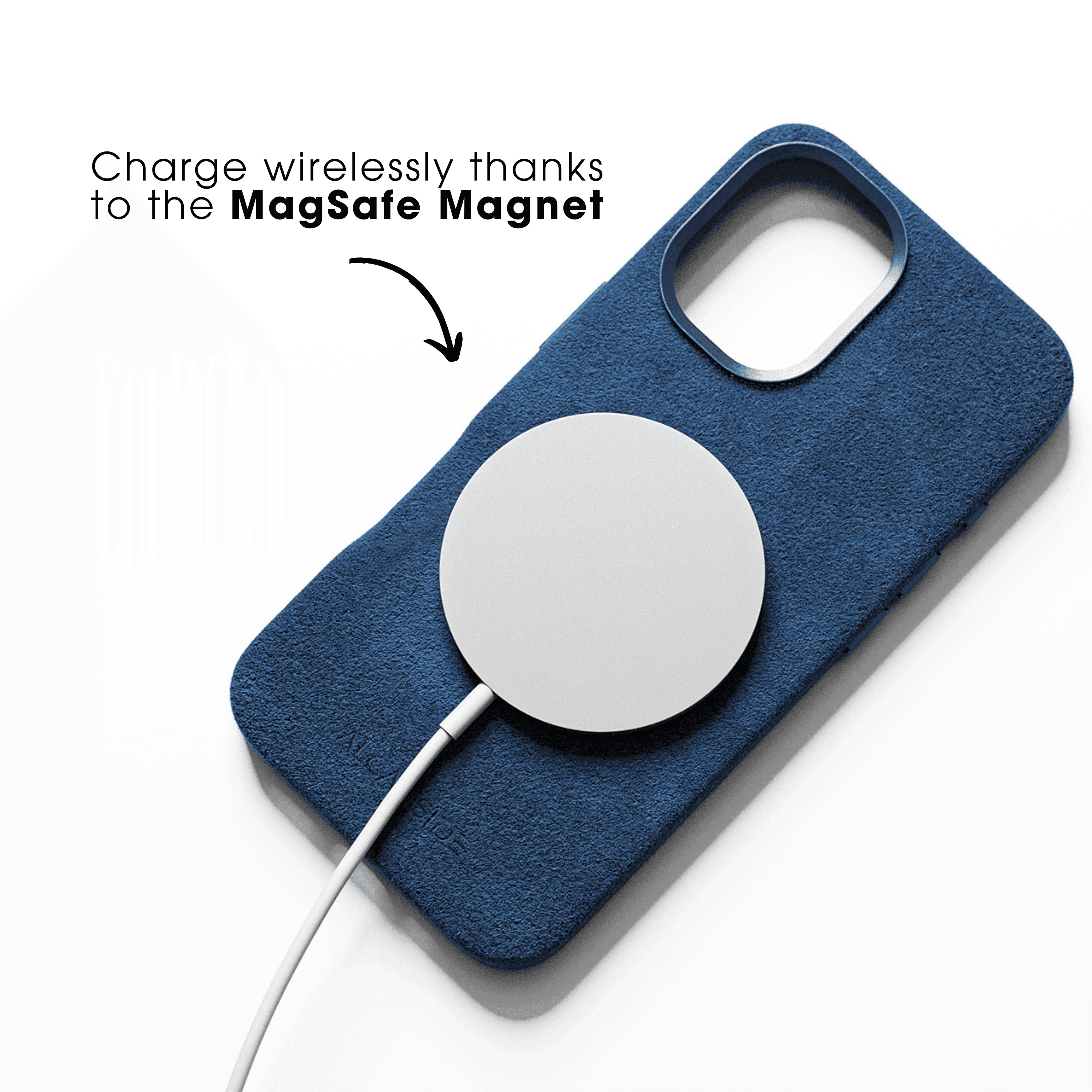 iPhone 16 - Alcantara Case - Ocean blue