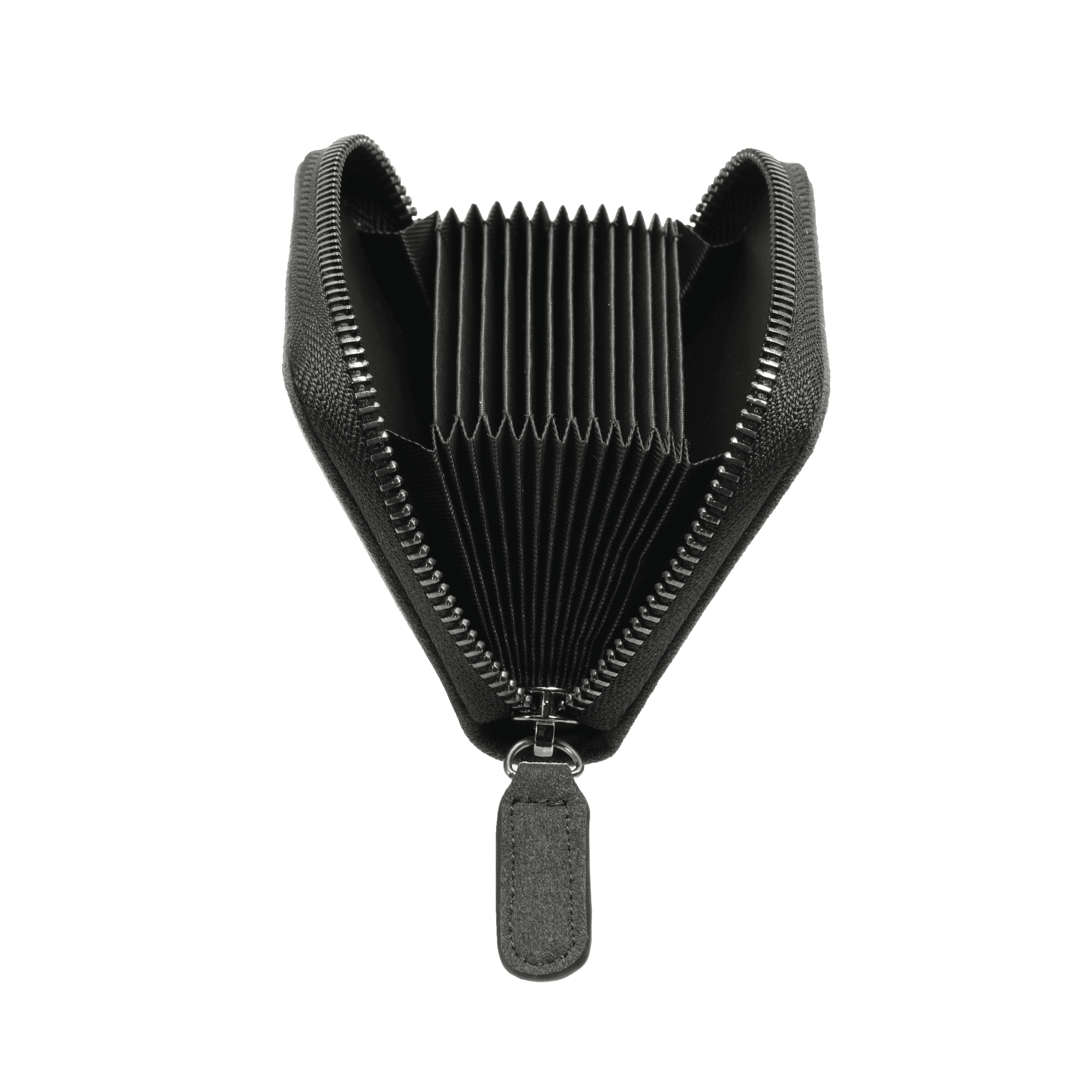 Credit Card - Alcantara Zipper Wallet - Space Grey