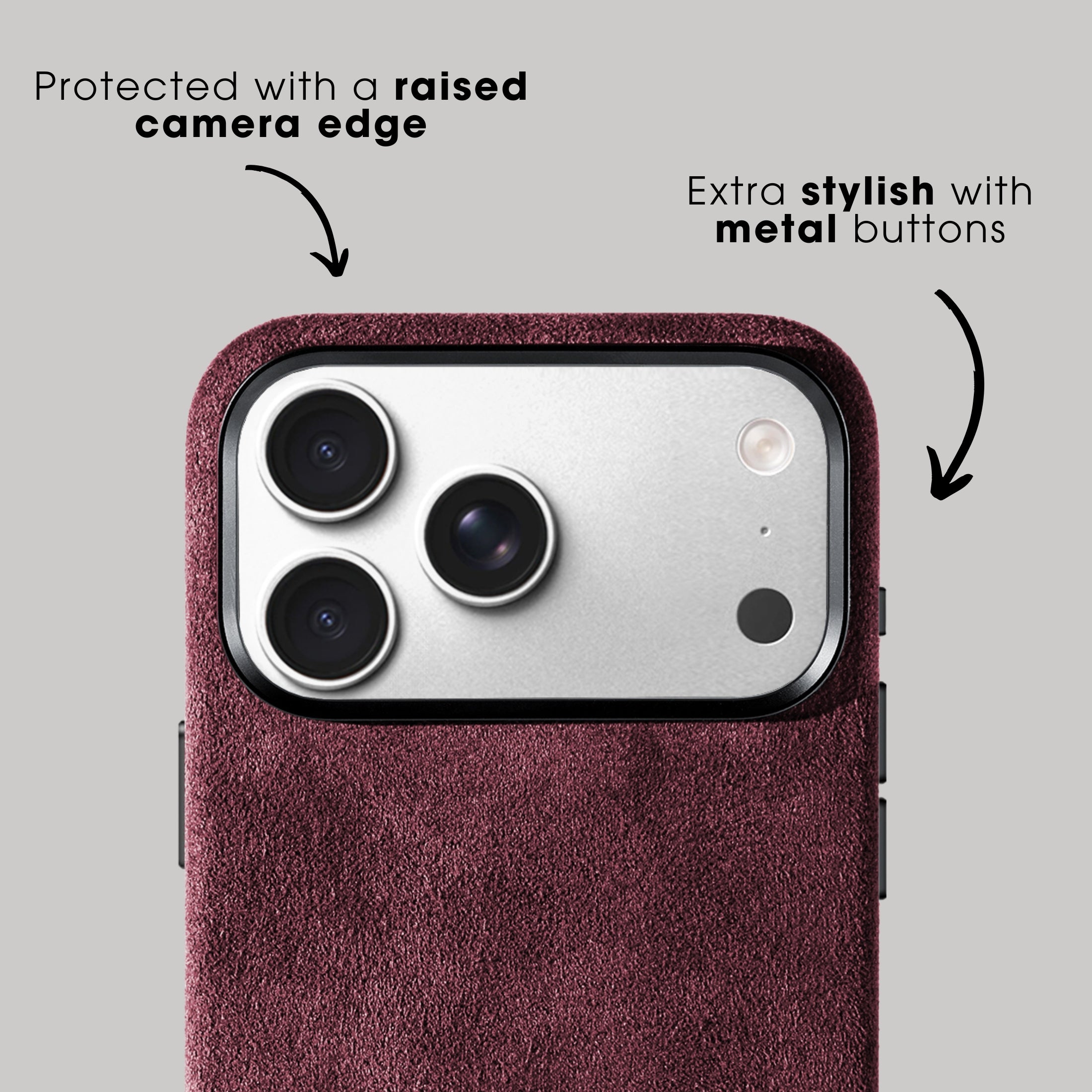 iPhone 17 Pro - Alcantara Case - Wine Red