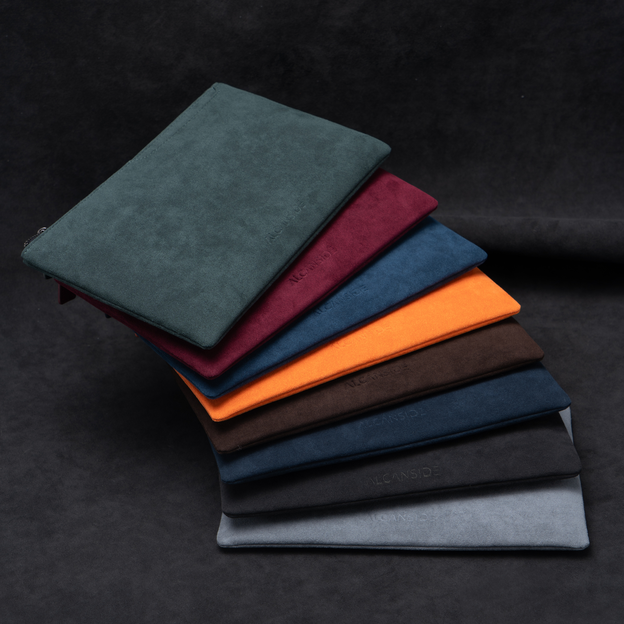 Alcantara Pouch - Navy Blue