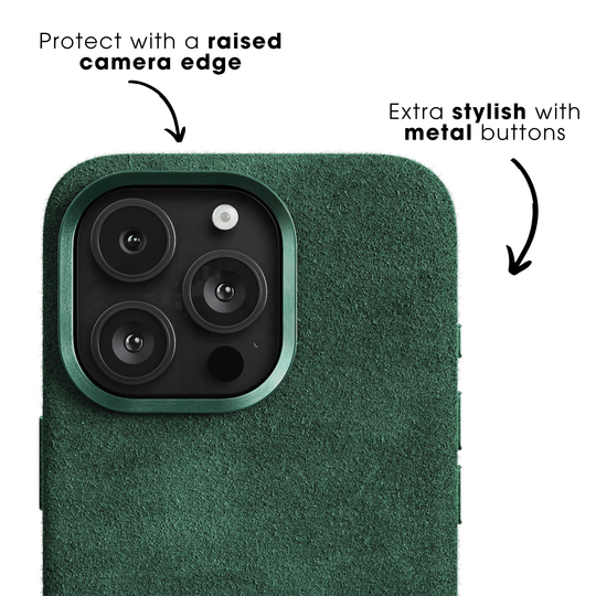 iPhone Alcantara Case - Midnight Green