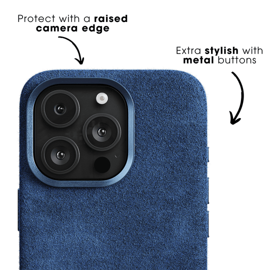 iPhone Alcantara Case - Ocean Blue