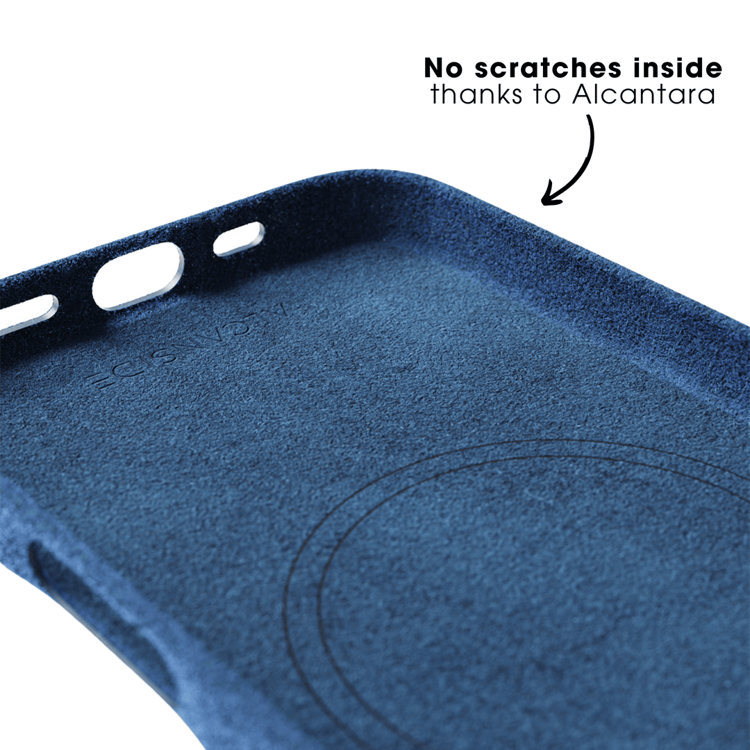 iPhone 16 - Alcantara Case - Ocean blue