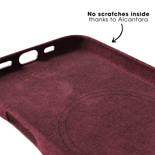 iPhone 16 Plus - Alcantara Hülle - Rot