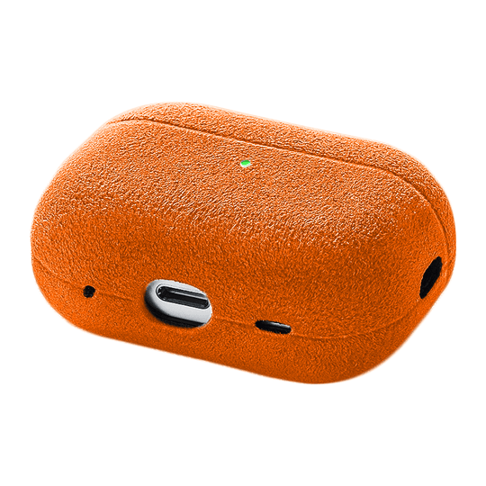 AirPods Pro (2e Generatie) Alcantara Hoesje - Orange