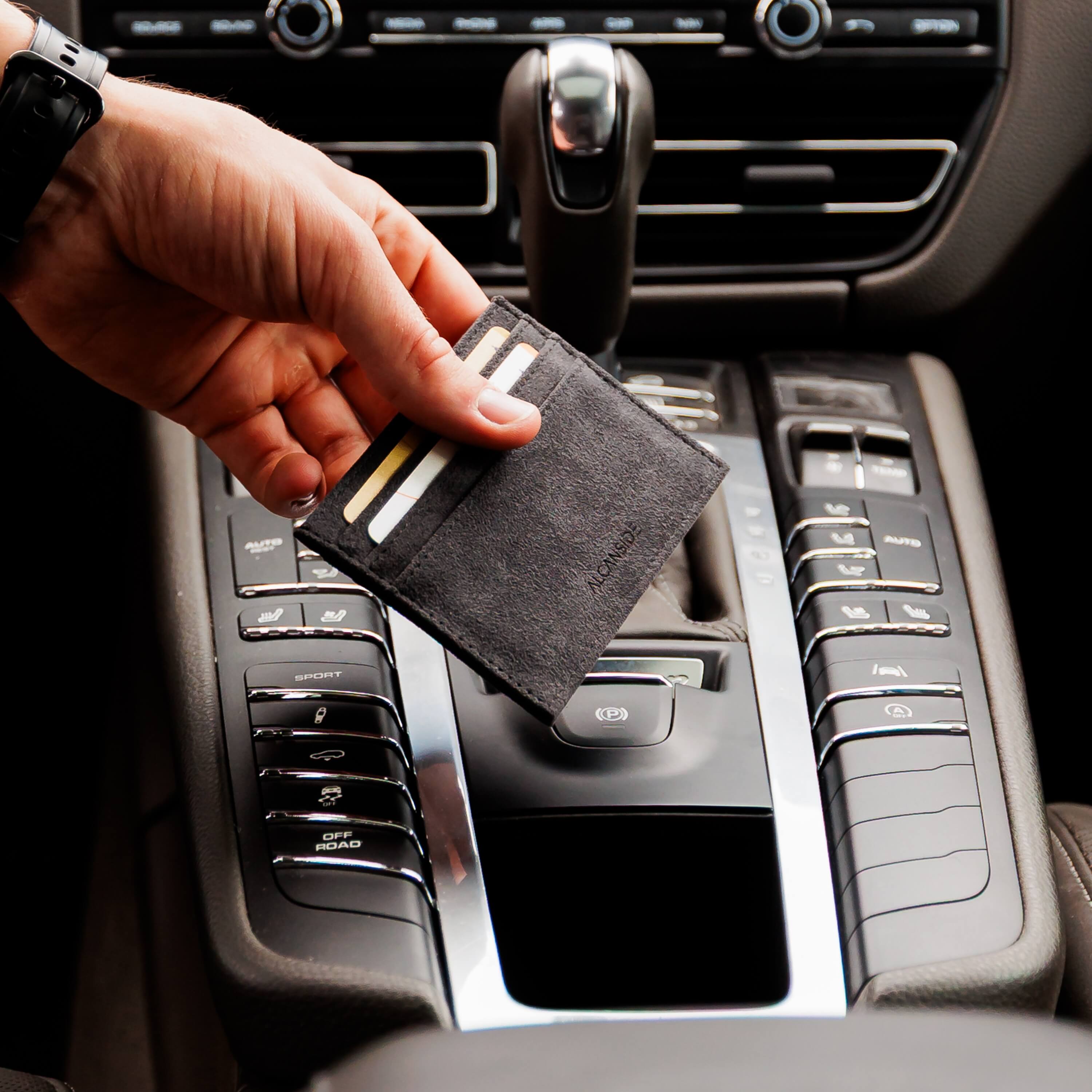 Alcantara Card Wallet - Space Grey