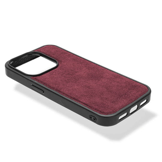 iPhone 15 Pro Max - Alcantara Back Cover - Red