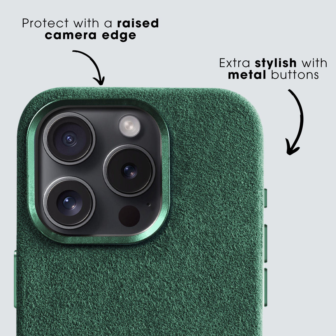 iPhone 13 Pro - Alcantara Case- Midnight Green - Alcanside