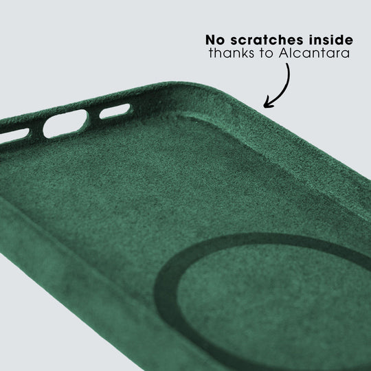 iPhone 15 Plus - Alcantara Case- Midnight Green - Alcanside