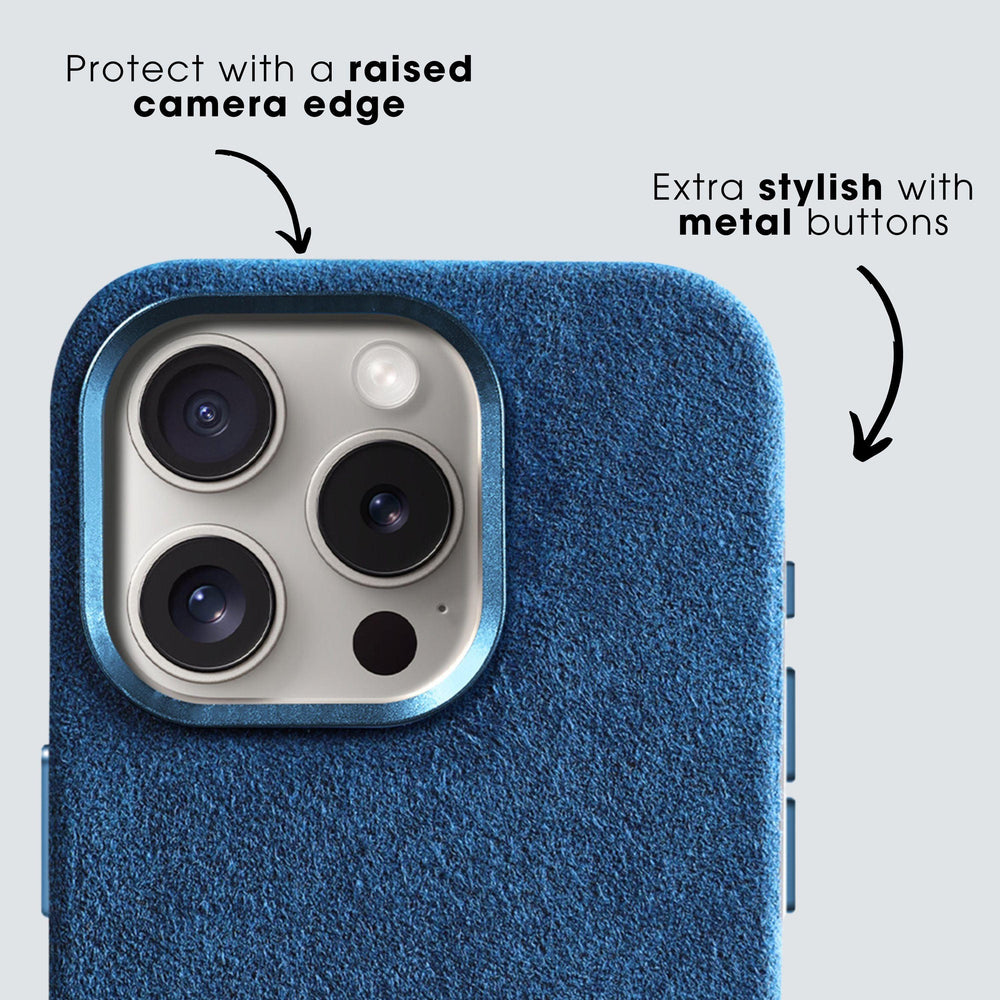 iPhone 11 - Alcantara Case - Ocean blue - Alcanside