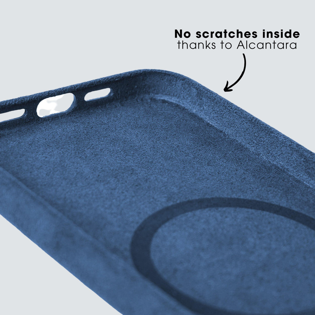 iPhone 14 - Alcantara Case - Ocean blue - Alcanside