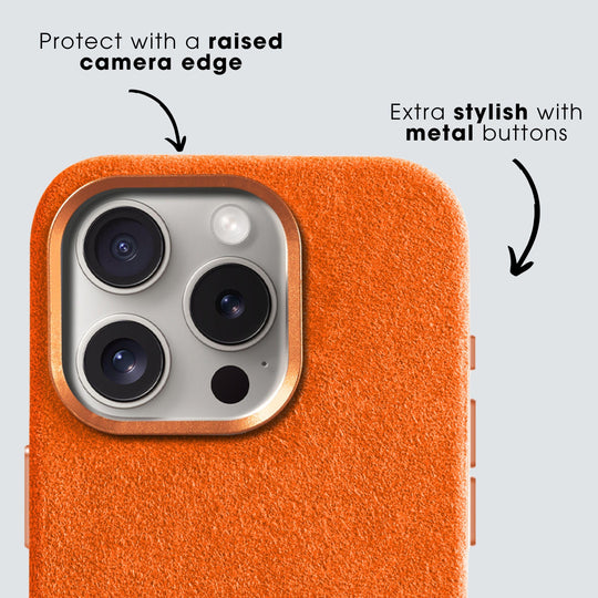 Limited Edition - iPhone 14 Pro Max - Alcantara Case - Orange - Alcanside