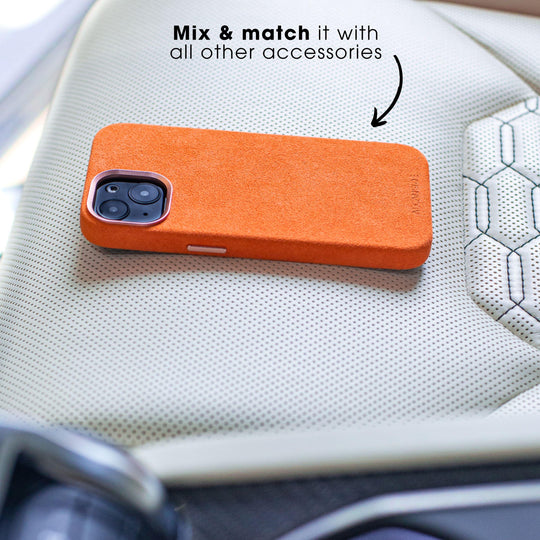 Limited Edition - iPhone X & XS - Alcantara Case - Orange - Alcanside