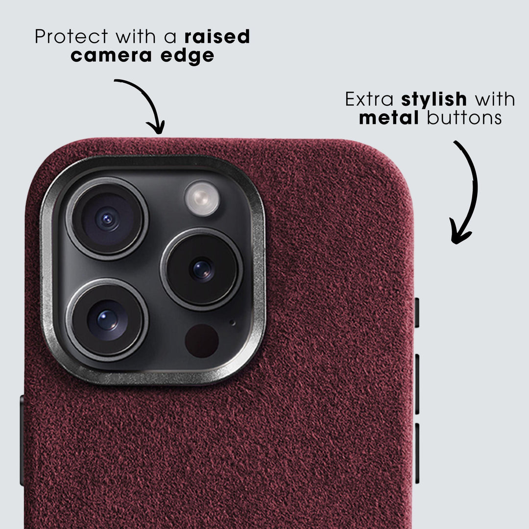 iPhone 15 Pro Max - Alcantara Case - Red - Alcanside