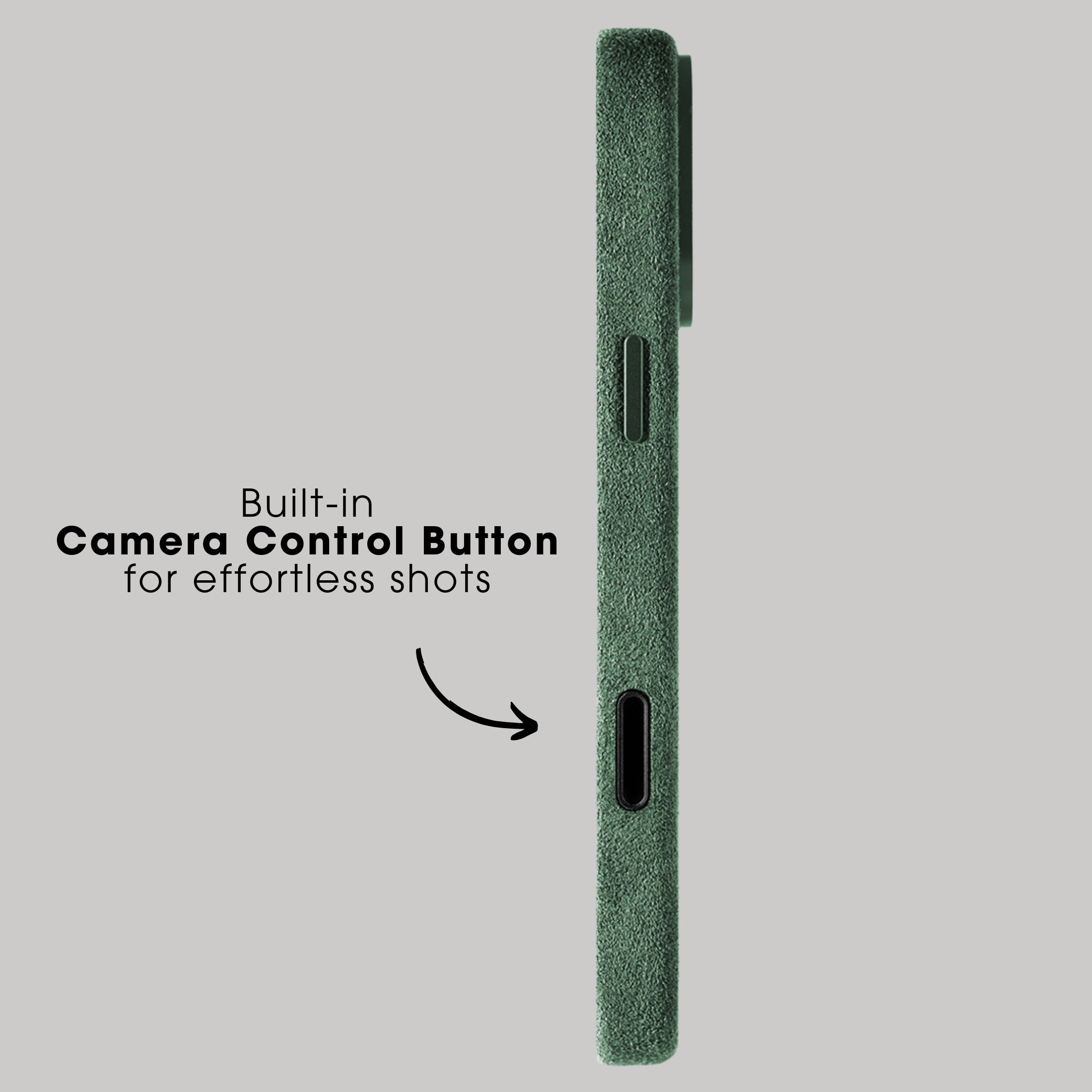 iPhone Alcantara Case - Midnight Green