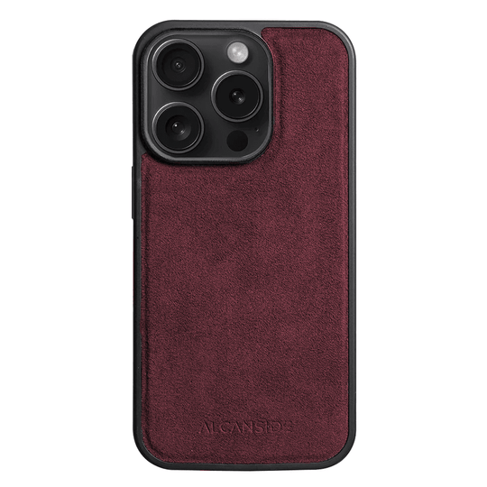 iPhone 13 Mini - Alcantara Back Cover - Wine Red